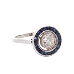 Bague Art déco en platine et diamants - Castafiore