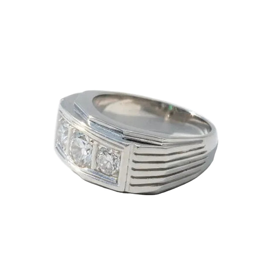 Bague Art Déco en platine et diamants - Castafiore