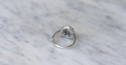 Bague Art Déco Marguerite Ovale Diamants - Castafiore