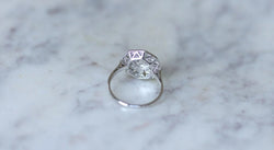 Bague Art Déco Octogonale Diamants - Castafiore