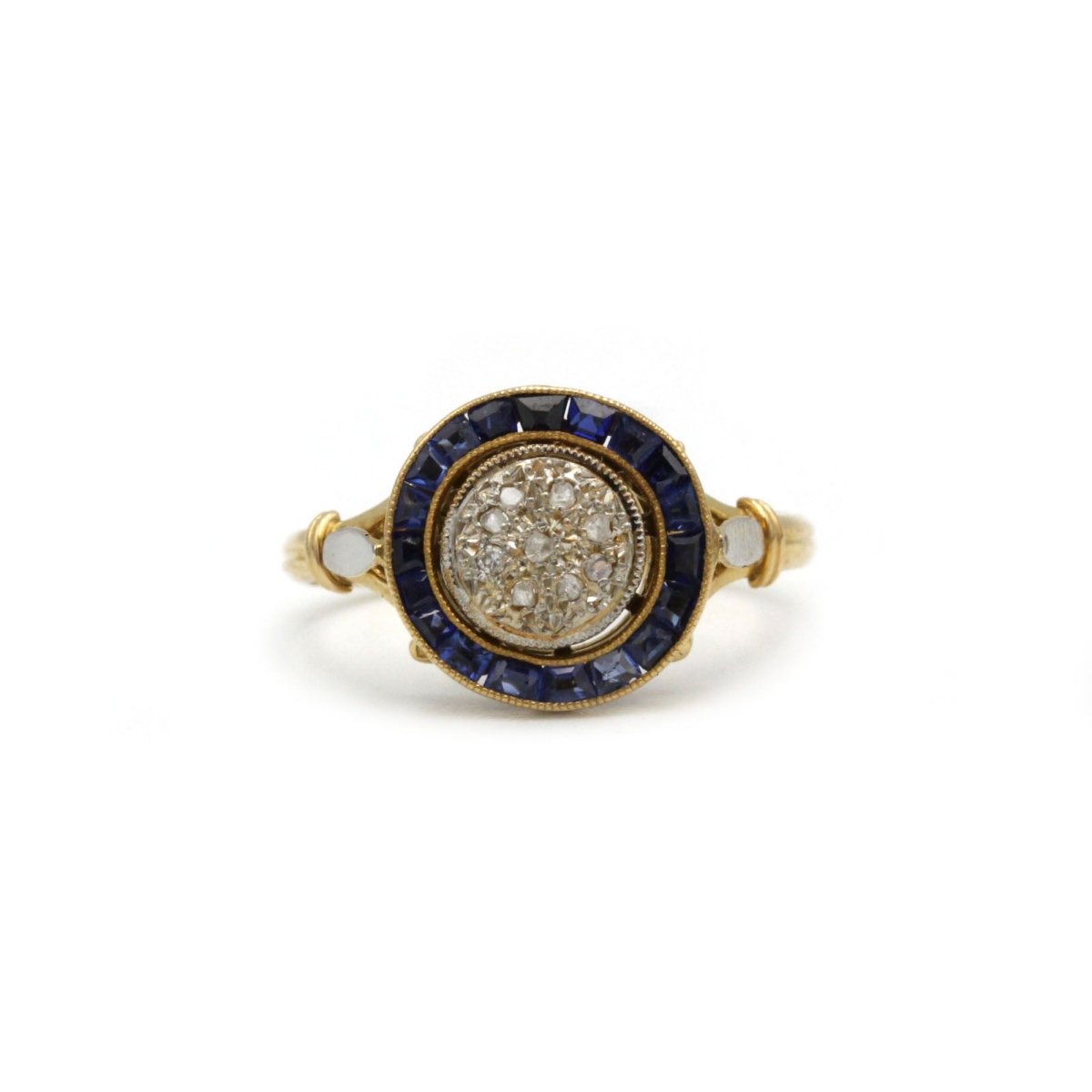 Bague Art Deco - Or, Diamants & Saphirs - Castafiore