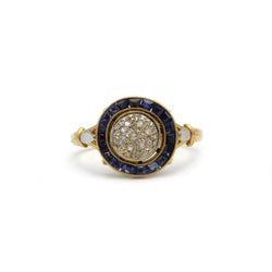 Bague Art Deco - Or, Diamants & Saphirs - Castafiore