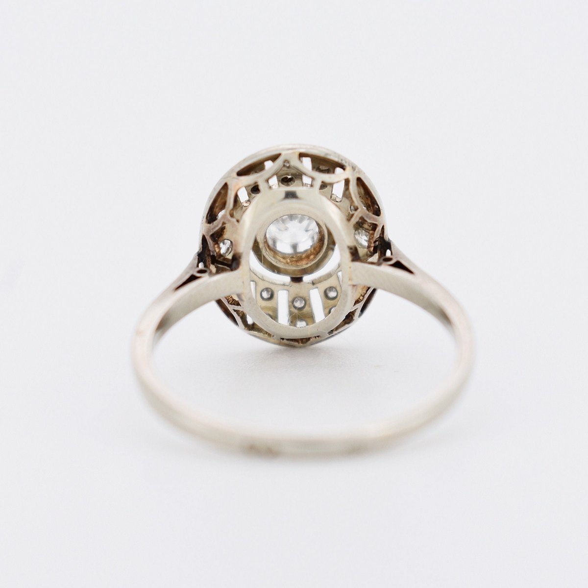 Bague Art Deco Or Platine et Diamants - Castafiore