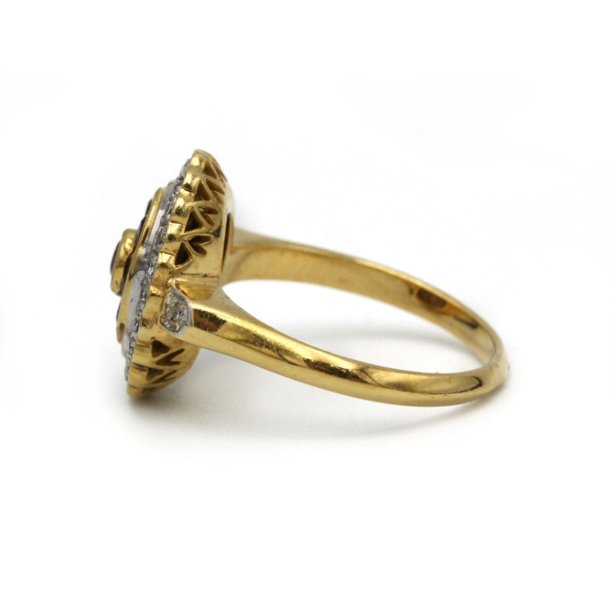 Bague Art Déco - Or, Rubis & Diamants - Castafiore
