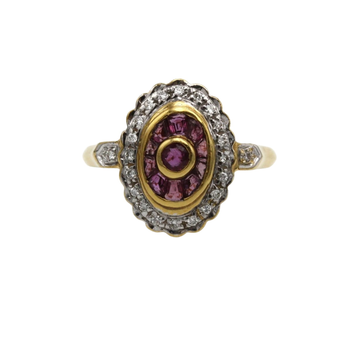 Bague Art Déco - Or, Rubis & Diamants - Castafiore