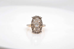 Bague Art Déco originale sertie de diamants - Castafiore