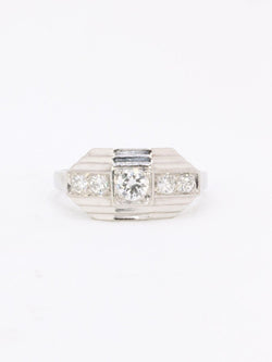 Bague Art déco platine diamants - Castafiore