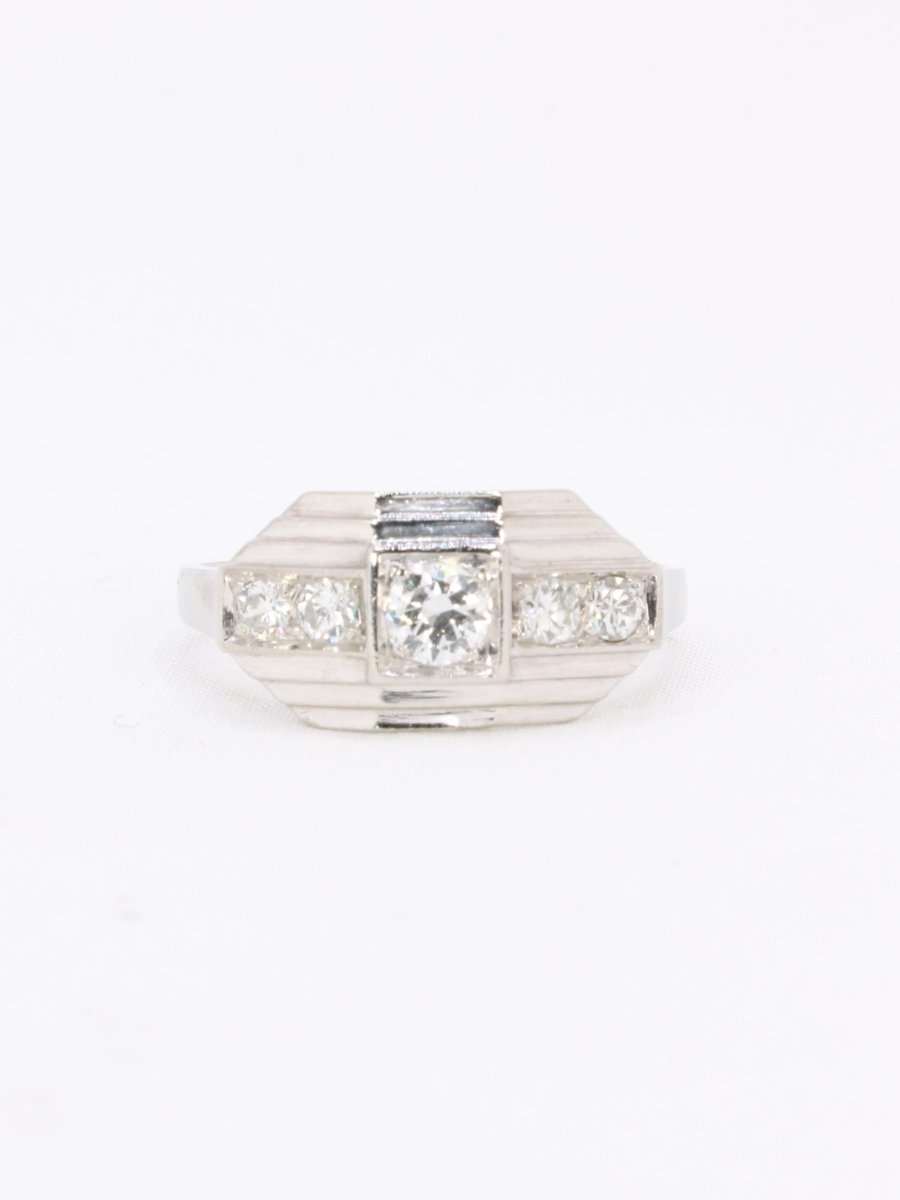 Bague Art déco platine diamants - Castafiore