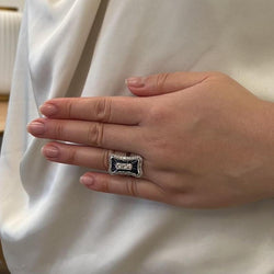 Bague art déco saphirs diamants - Castafiore