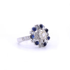 BAGUE ART DECO « STELLA », DIAMANTS ET SAPHIRS - Castafiore