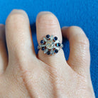 BAGUE ART DECO « STELLA », DIAMANTS ET SAPHIRS - Castafiore