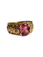 Bague Art Nouveau, en or jaune 18k sertie d’une tourmaline rose - Castafiore