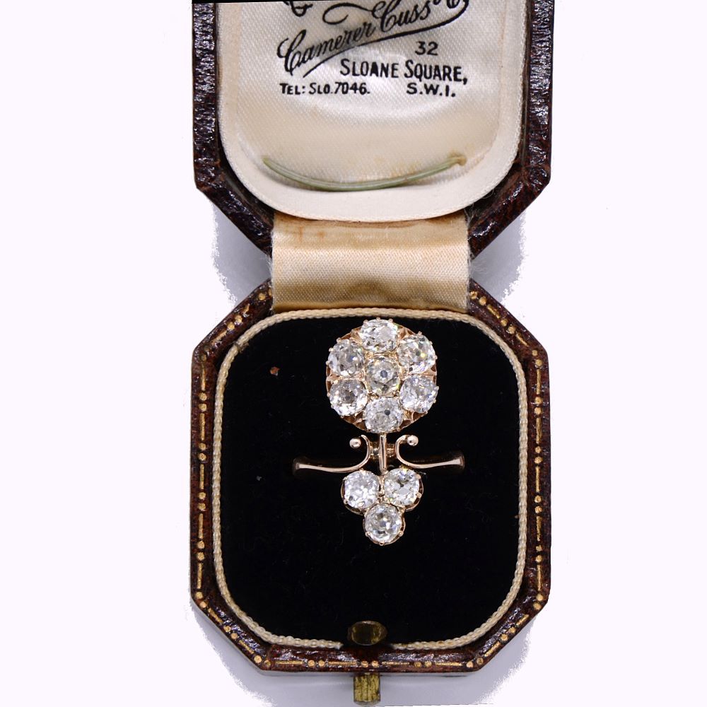 Bague Art Nouveau Fleur de diamants - Castafiore