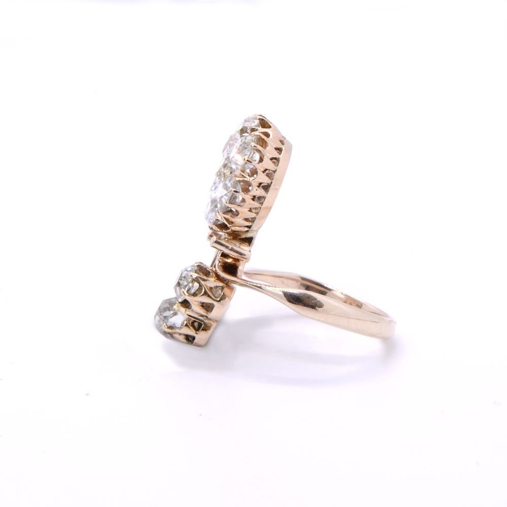 Bague Art Nouveau Fleur de diamants - Castafiore