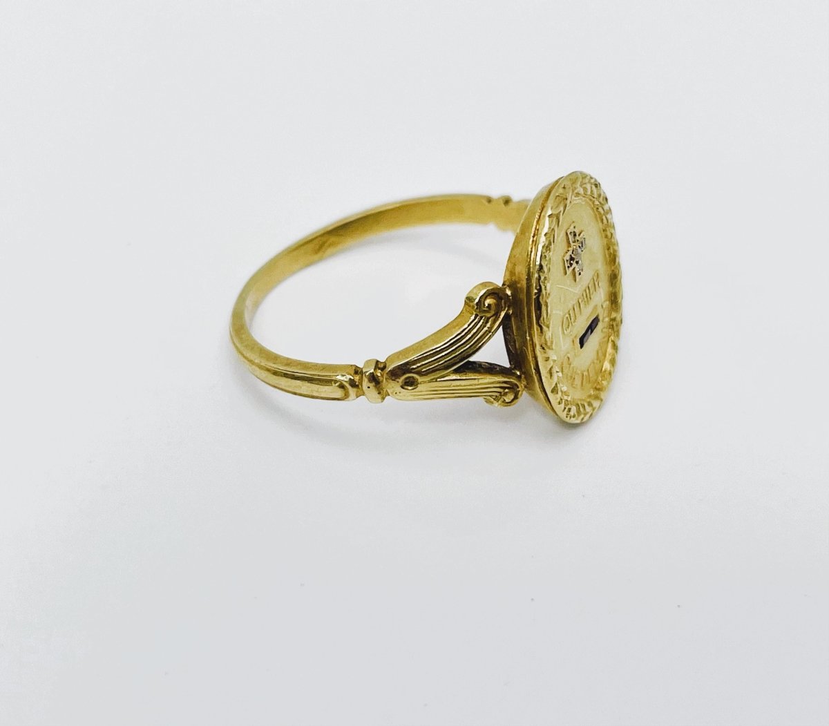 Bague AUGIS diamant rubis en or jaune - Castafiore