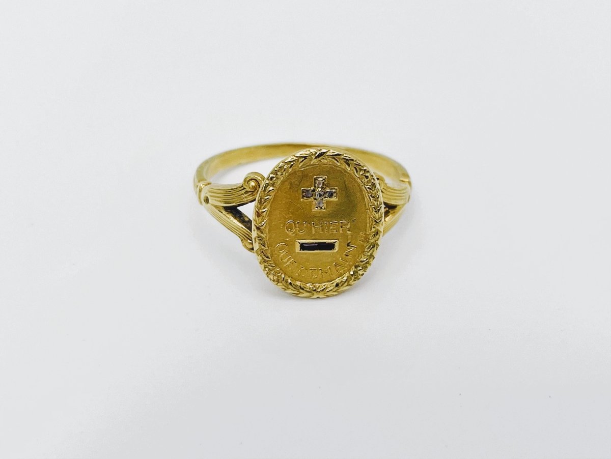 Bague AUGIS diamant rubis en or jaune - Castafiore