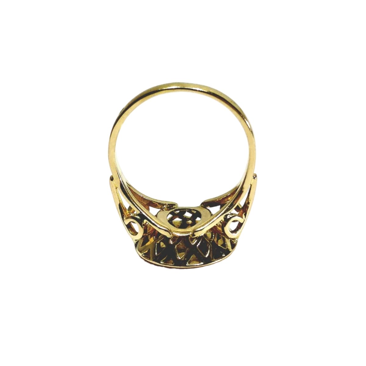 Bague AUGIS "Plus qu'hier, moins que demain" en or jaune, rubis et diamant - Castafiore