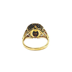 Bague AUGIS "Plus qu'hier, moins que demain" en or jaune, rubis et diamant - Castafiore