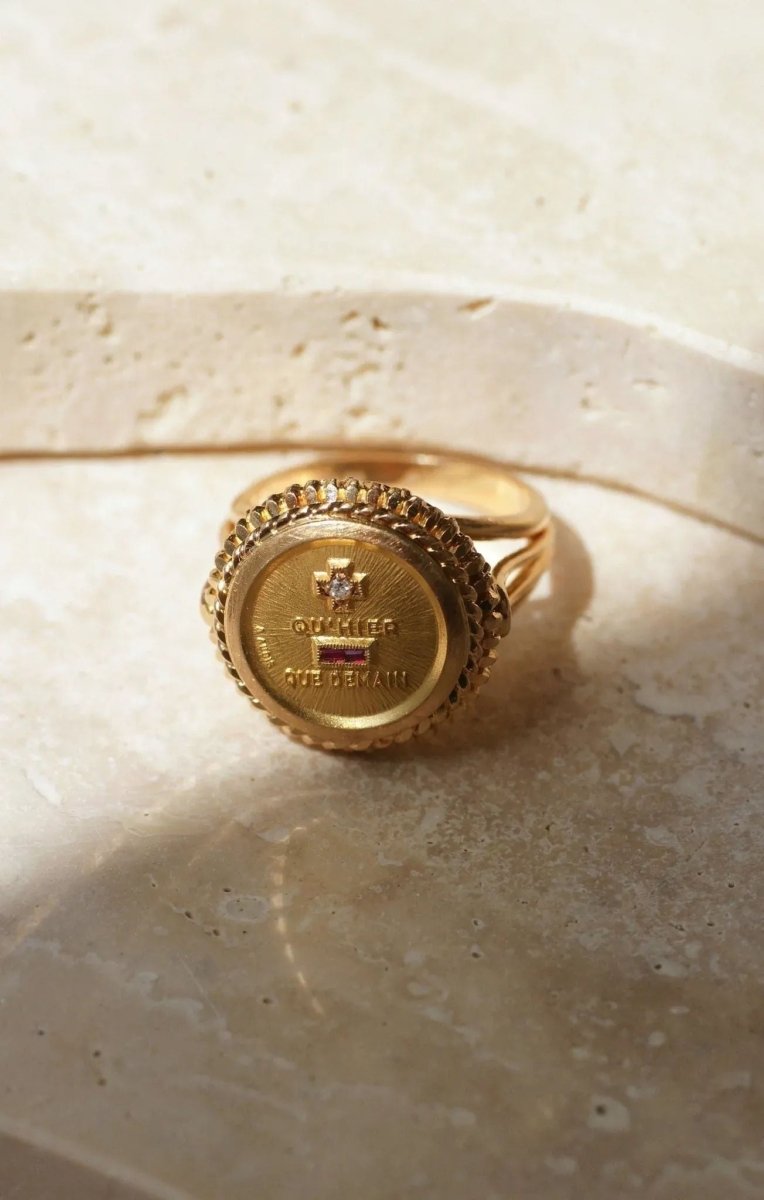 Bague Augis Vintage Or Jaune et Diamant T54 - Castafiore