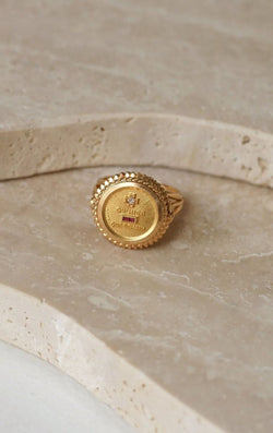 Bague Augis Vintage Or Jaune et Diamant T54 - Castafiore
