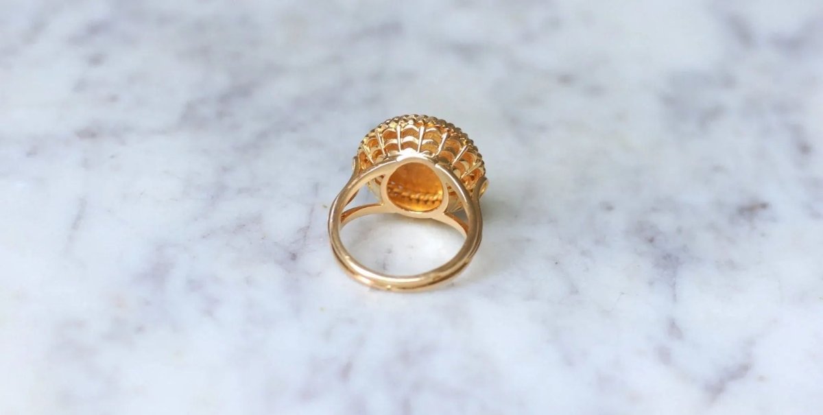 Bague Augis Vintage Or Jaune et Diamant T54 - Castafiore