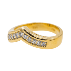 Bague BALMAIN en or jaune et diamants - Castafiore