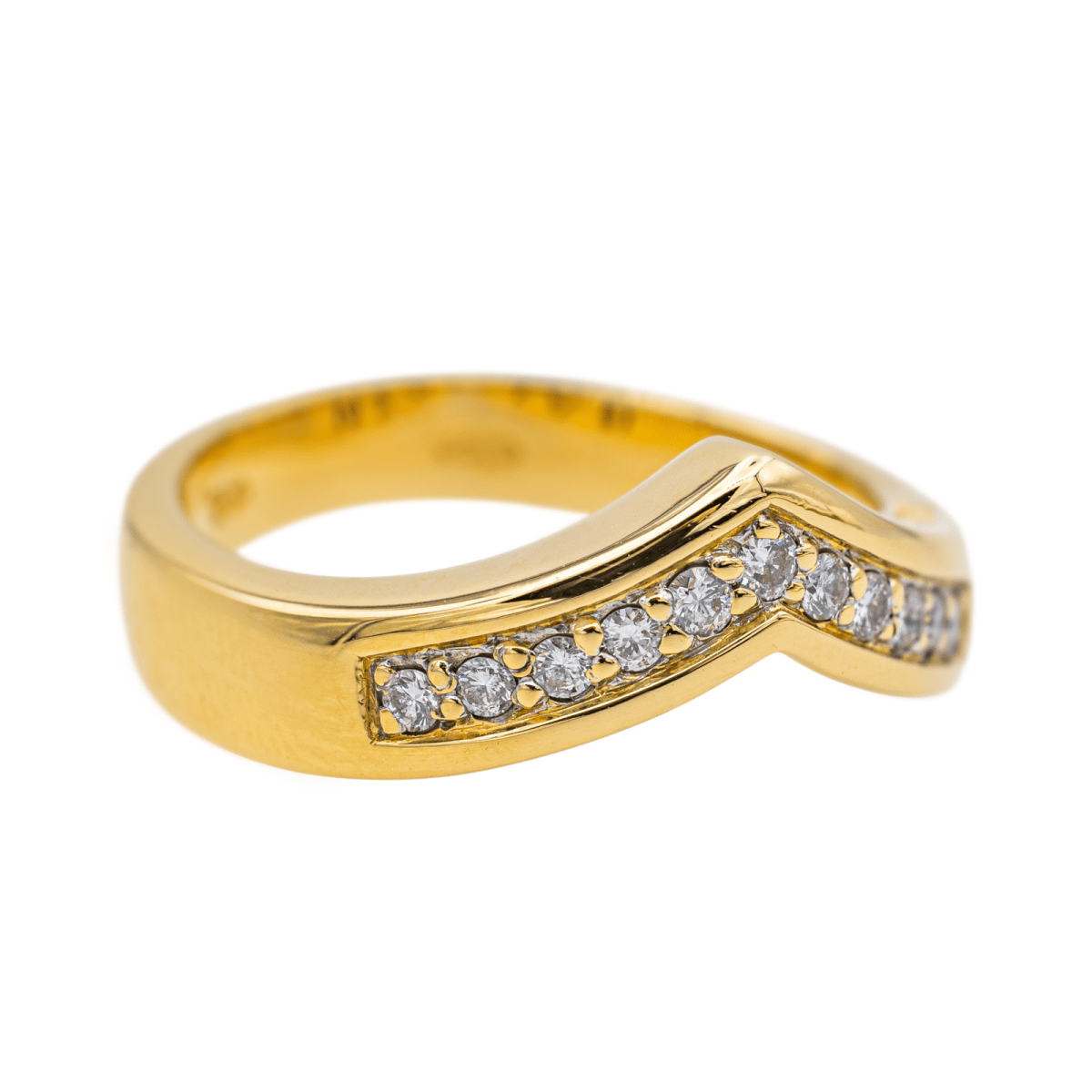 Bague BALMAIN en or jaune et diamants - Castafiore