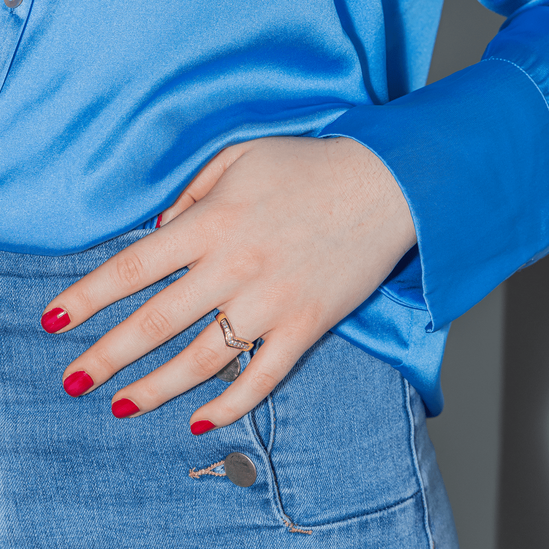 Bague BALMAIN en or jaune et diamants - Castafiore