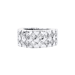 Bague Bandeau BOUCHERON en or blanc et diamants - Castafiore