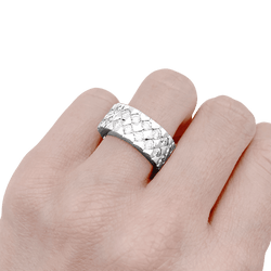 Bague Bandeau BOUCHERON en or blanc et diamants - Castafiore