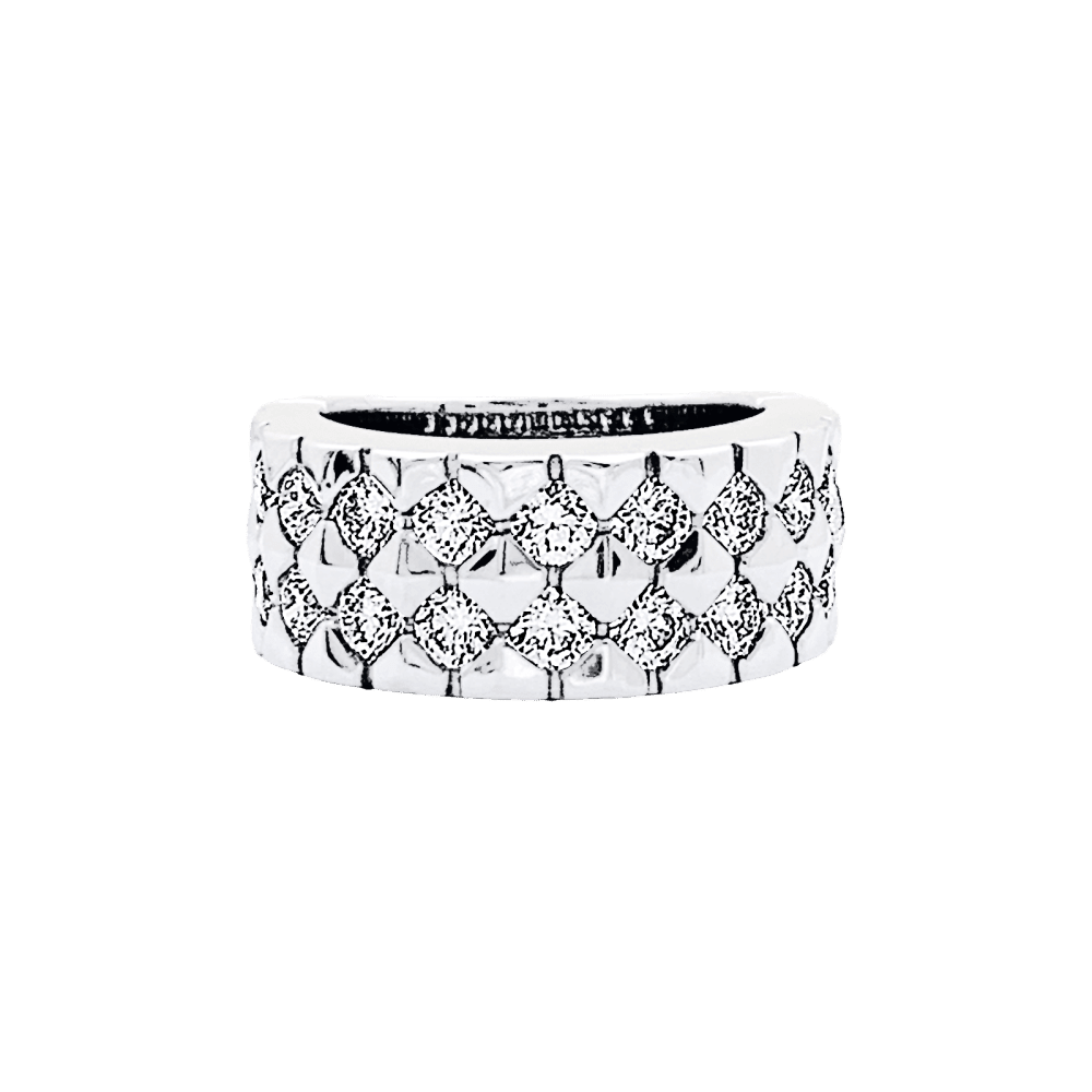 Bague Bandeau BOUCHERON en or blanc et diamants - Castafiore