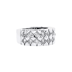 Bague Bandeau BOUCHERON en or blanc et diamants - Castafiore