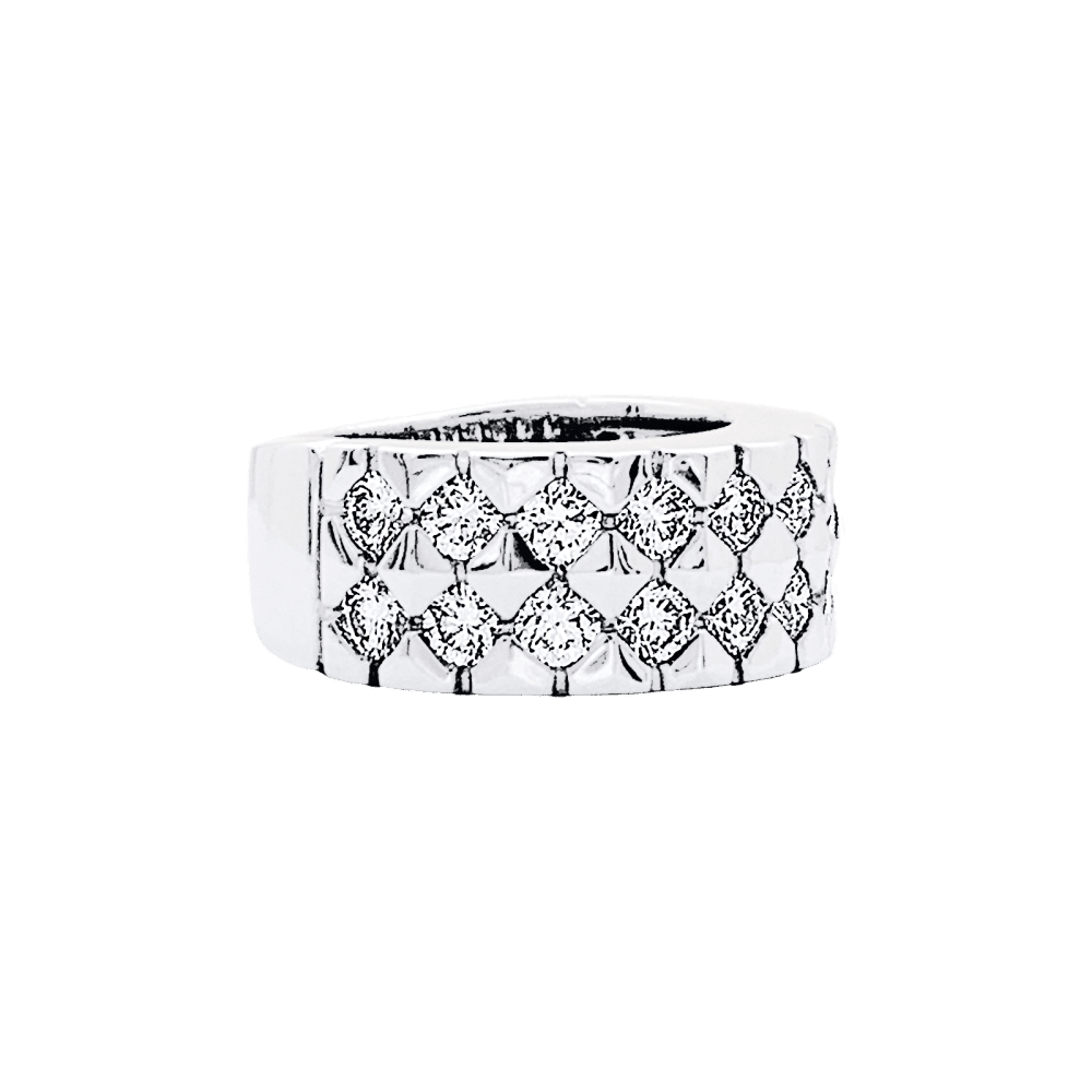 Bague Bandeau BOUCHERON en or blanc et diamants - Castafiore