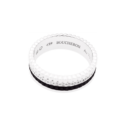 Bague Bandeau BOUCHERON "Quatre Black Édition" en or blanc et diamants - Castafiore