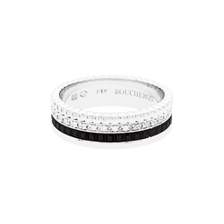 Bague Bandeau BOUCHERON "Quatre Black Édition" en or blanc et diamants - Castafiore