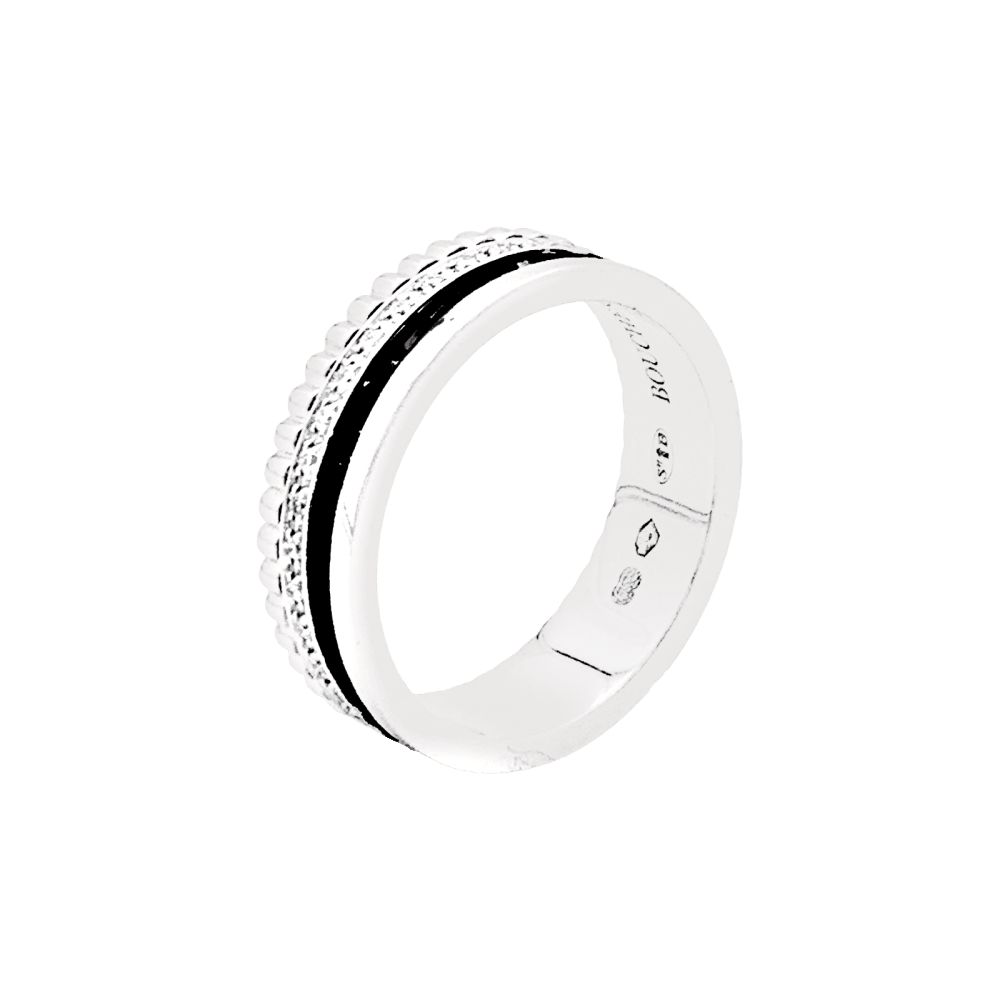 Bague Bandeau BOUCHERON "Quatre Black Édition" en or blanc et diamants - Castafiore