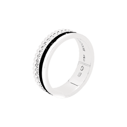 Bague Bandeau BOUCHERON "Quatre Black Édition" en or blanc et diamants - Castafiore