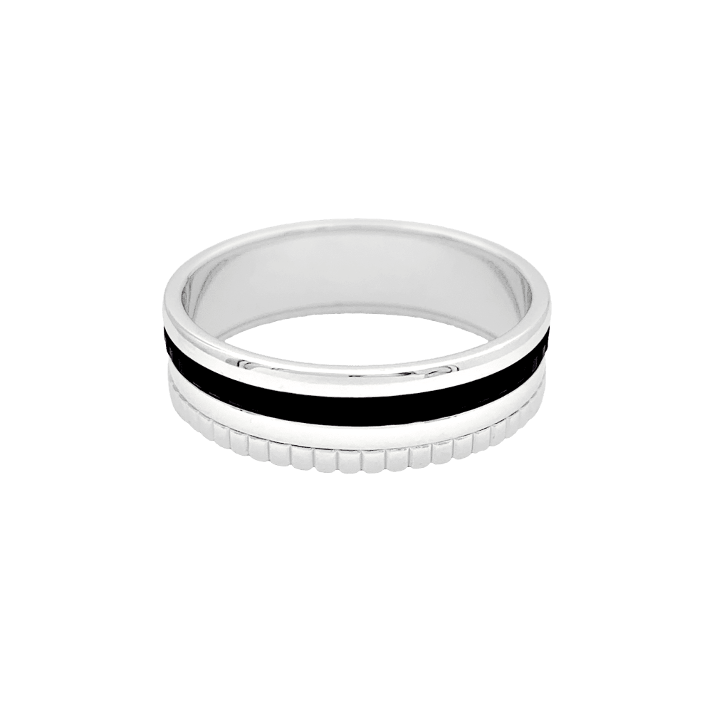 Bague Bandeau BOUCHERON "Quatre Black Édition Small" en or blanc - Castafiore