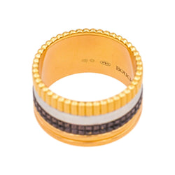 Bague Bandeau BOUCHERON "Quatre Classique Large" en or blanc, or jaune et or rose - Castafiore