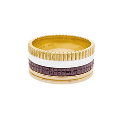 Bague Bandeau BOUCHERON "Quatre Classique Large" en or jaune, or blanc et or rose - Castafiore