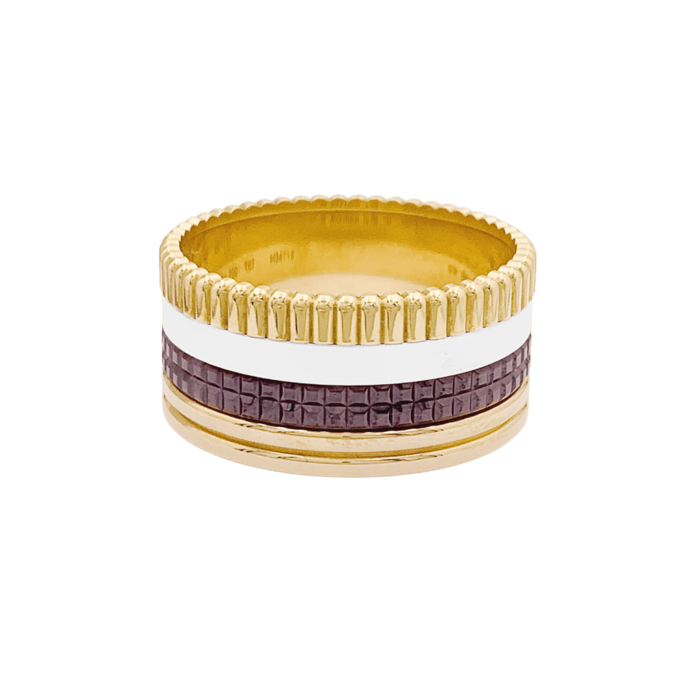Bague Bandeau BOUCHERON "Quatre Classique Large" en or jaune, or blanc et or rose - Castafiore