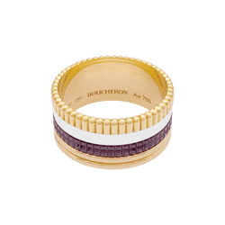 Bague Bandeau BOUCHERON "Quatre Classique Large" en or jaune, or blanc et or rose - Castafiore