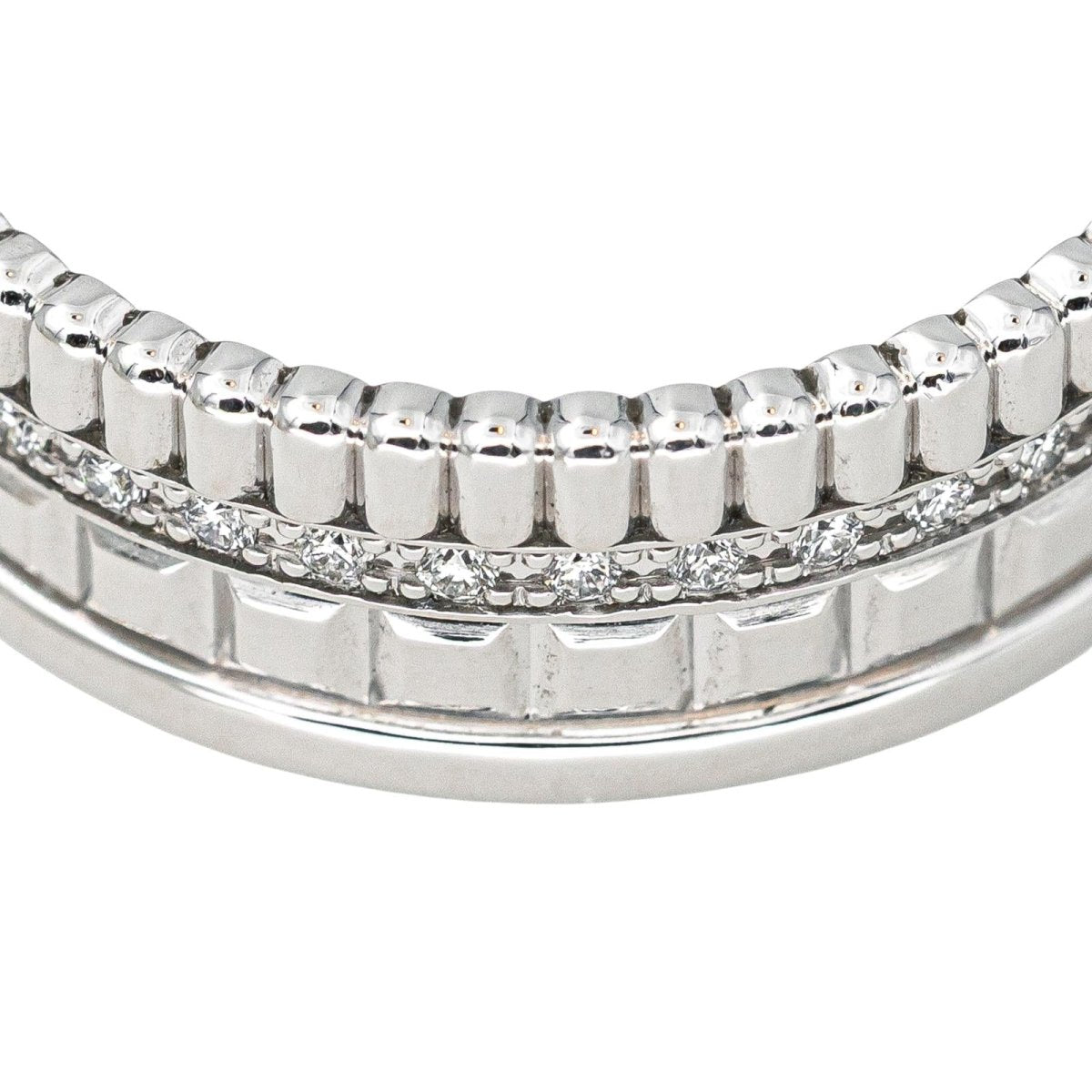 Bague Bandeau BOUCHERON "Quatre" en or blanc et diamants - Castafiore