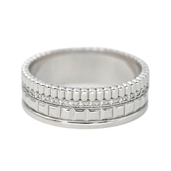 Bague Bandeau BOUCHERON "Quatre" en or blanc et diamants - Castafiore