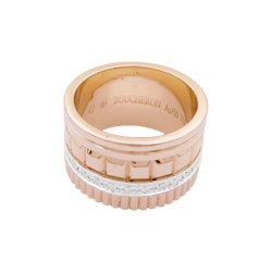 Bague Bandeau BOUCHERON "Quatre Radiant Édition" en or blanc, or rose et diamants - Castafiore