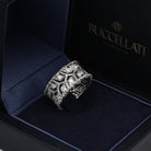 Bague Bandeau BUCCELLATI "Eternelle Ramage" en or blanc et diamants - Castafiore