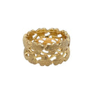 Bague Bandeau BUCCELLATI "Foglie" en or jaune - Castafiore