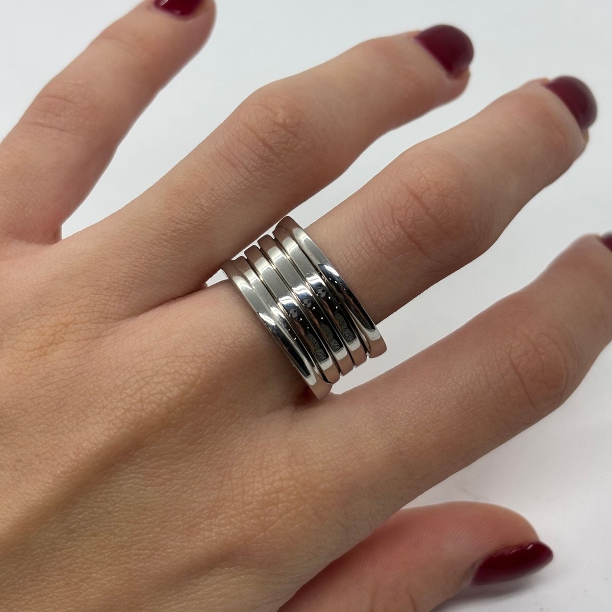 Bague Bandeau BULGARI "B.Zéro" en or blanc - Castafiore