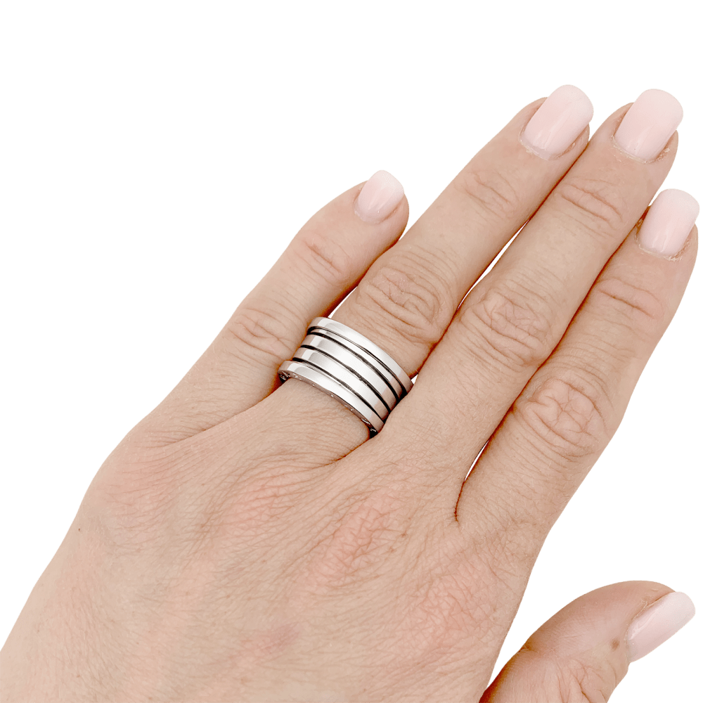 Ring Bulgari, "B.Zero1", white gold.