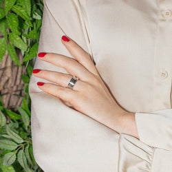 Bague Bandeau BULGARI "B.Zéro1" en or blanc - Castafiore